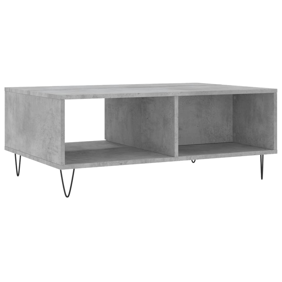 Salontafel 90X60X35 Cm Bewerkt Hout Betongrijs