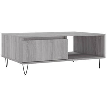 Salontafel 90X60X35 Cm Bewerkt Hout Eikenkleurig Grijs sonoma