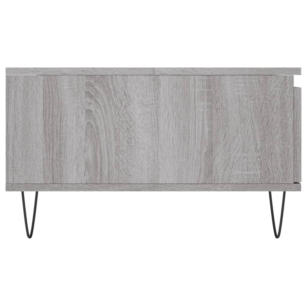 Salontafel 90X60X35 Cm Bewerkt Hout Eikenkleurig Grijs sonoma