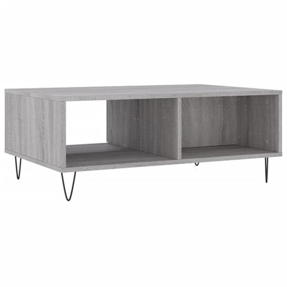 Salontafel 90X60X35 Cm Bewerkt Hout Eikenkleurig Grijs sonoma