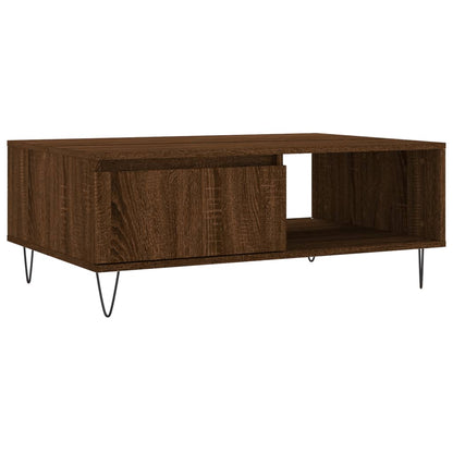 Salontafel 90X60X35 Cm Bewerkt Hout Bruin Eikenkleur Bruineiken