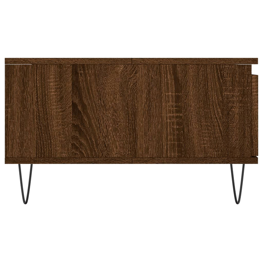 Salontafel 90X60X35 Cm Bewerkt Hout Bruin Eikenkleur Bruineiken