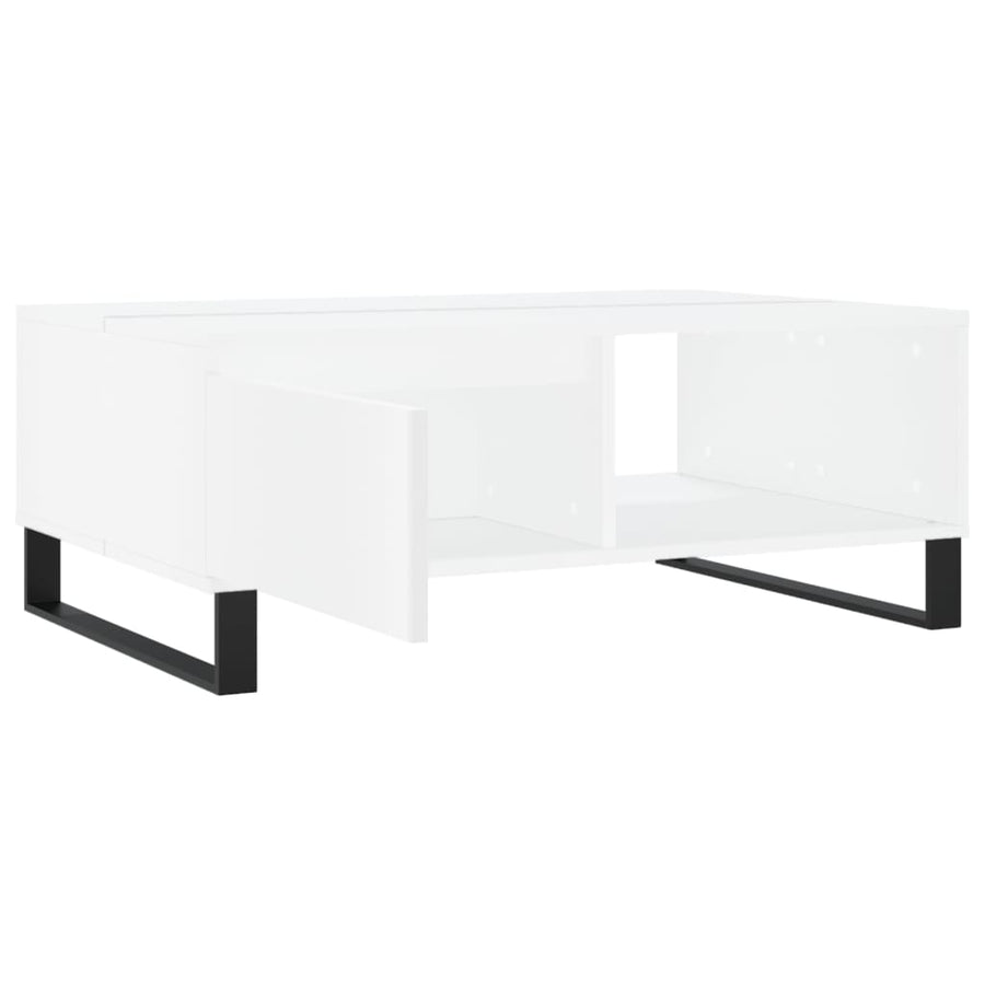 Salontafel 90X60X35 Cm Bewerkt Hout Wit