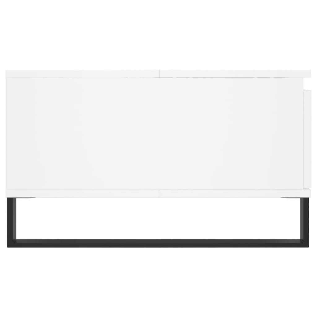 Salontafel 90X60X35 Cm Bewerkt Hout Wit