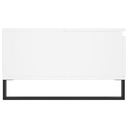 Salontafel 90X60X35 Cm Bewerkt Hout Wit