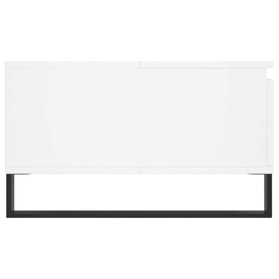 Salontafel 90X60X35 Cm Bewerkt Hout Wit