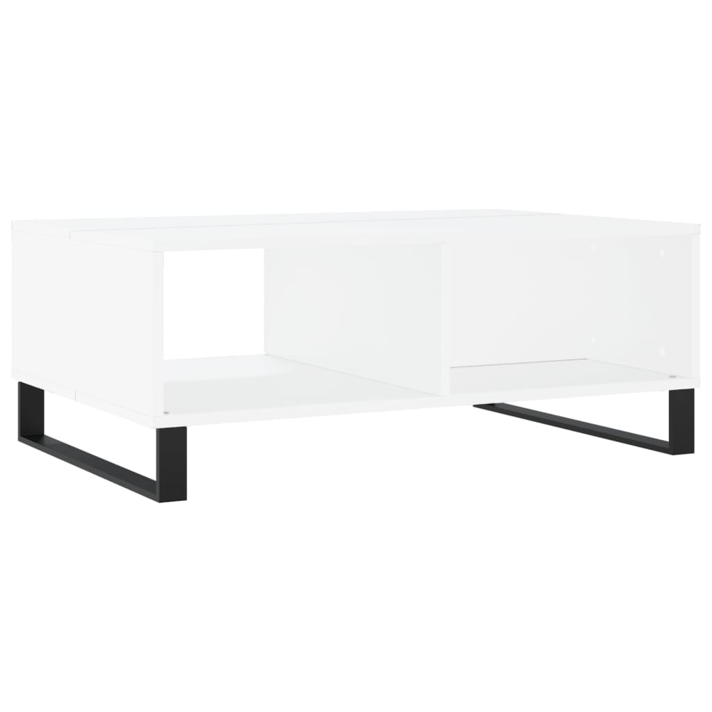 Salontafel 90X60X35 Cm Bewerkt Hout Wit
