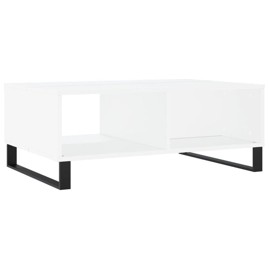 Salontafel 90X60X35 Cm Bewerkt Hout Wit