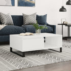 Coffee table 90x60x35 cm engineered wood white