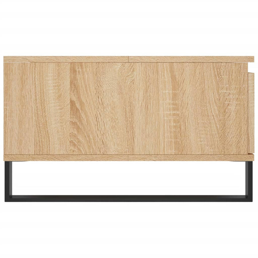Salontafel 90X60X35 Cm Bewerkt Hout Kleurig Sonoma eiken
