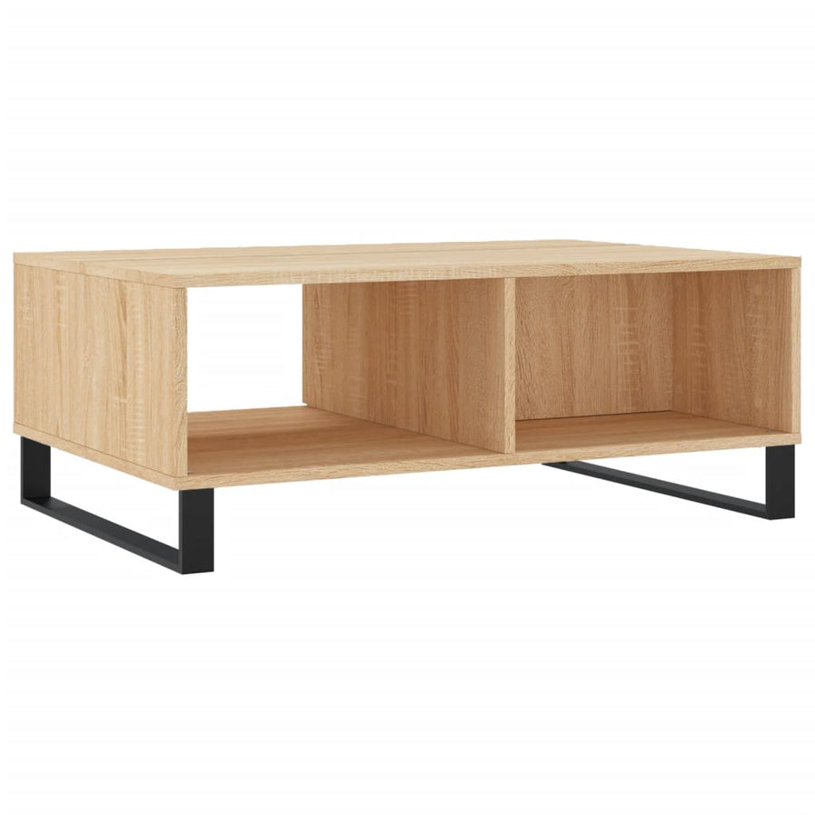 Salontafel 90X60X35 Cm Bewerkt Hout Kleurig Sonoma eiken
