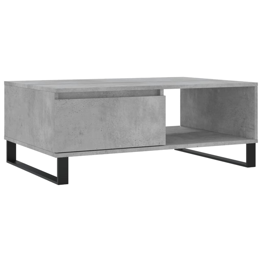 Salontafel 90X60X35 Cm Bewerkt Hout Betongrijs