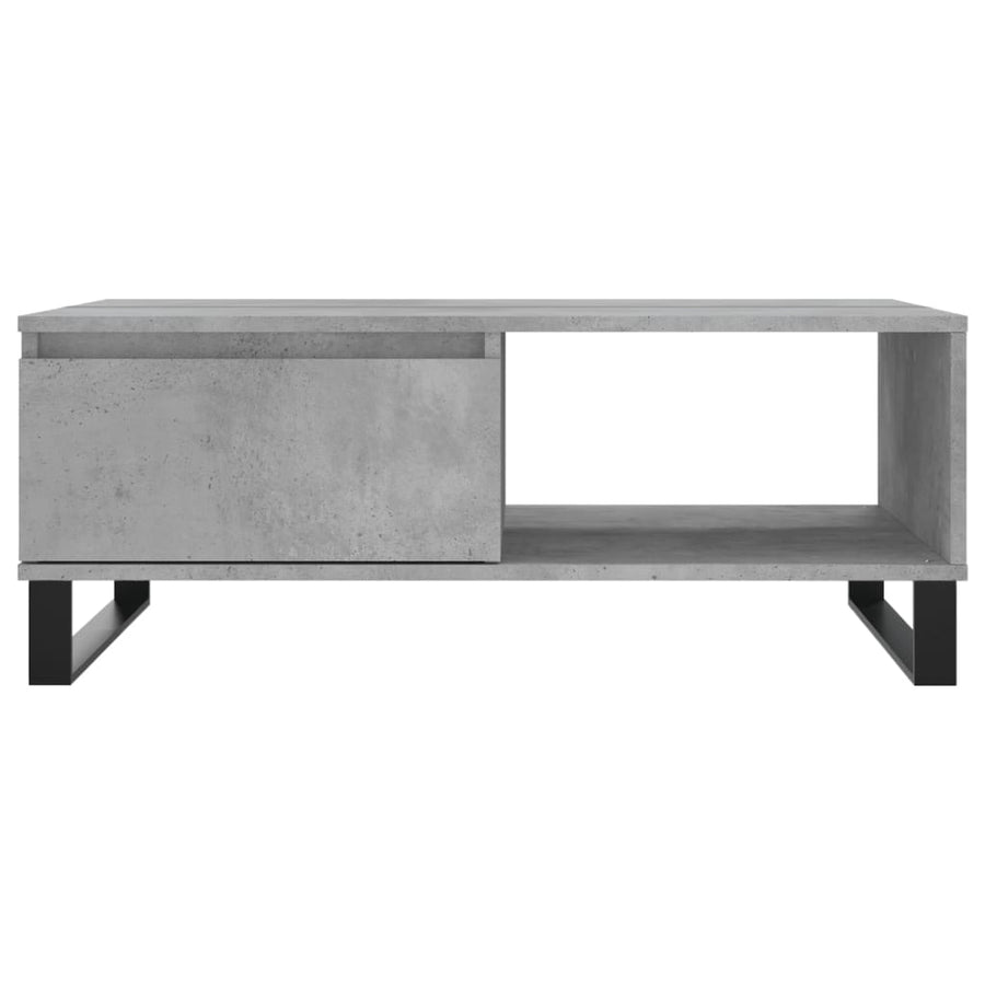 Salontafel 90X60X35 Cm Bewerkt Hout Betongrijs