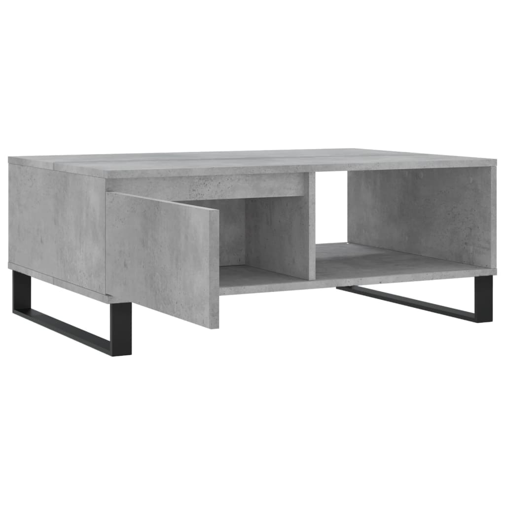 Salontafel 90X60X35 Cm Bewerkt Hout Betongrijs