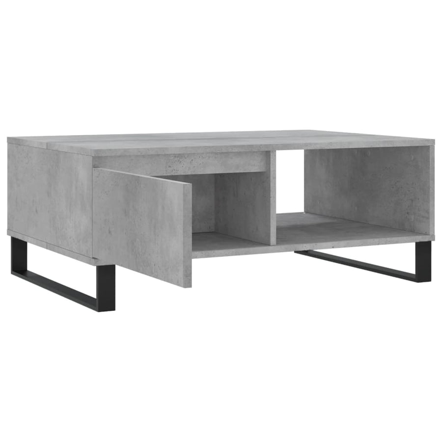 Salontafel 90X60X35 Cm Bewerkt Hout Betongrijs