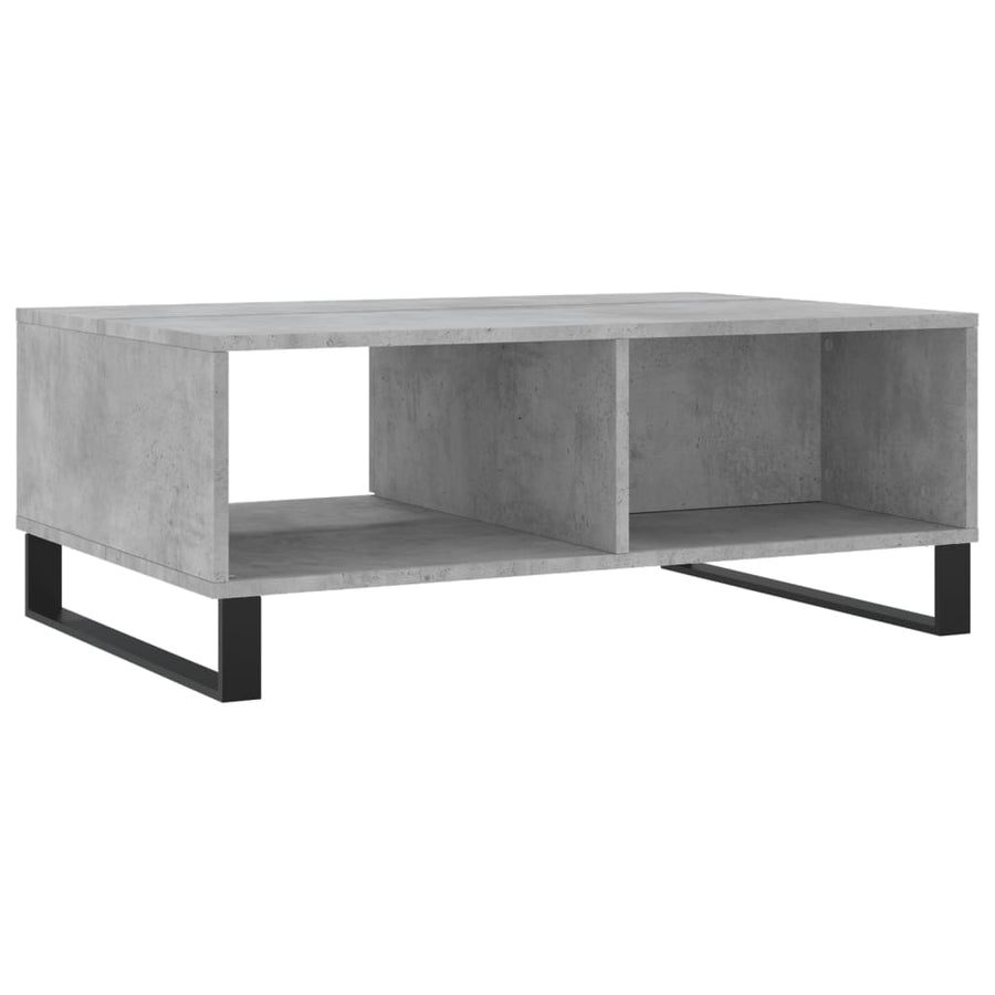 Salontafel 90X60X35 Cm Bewerkt Hout Betongrijs