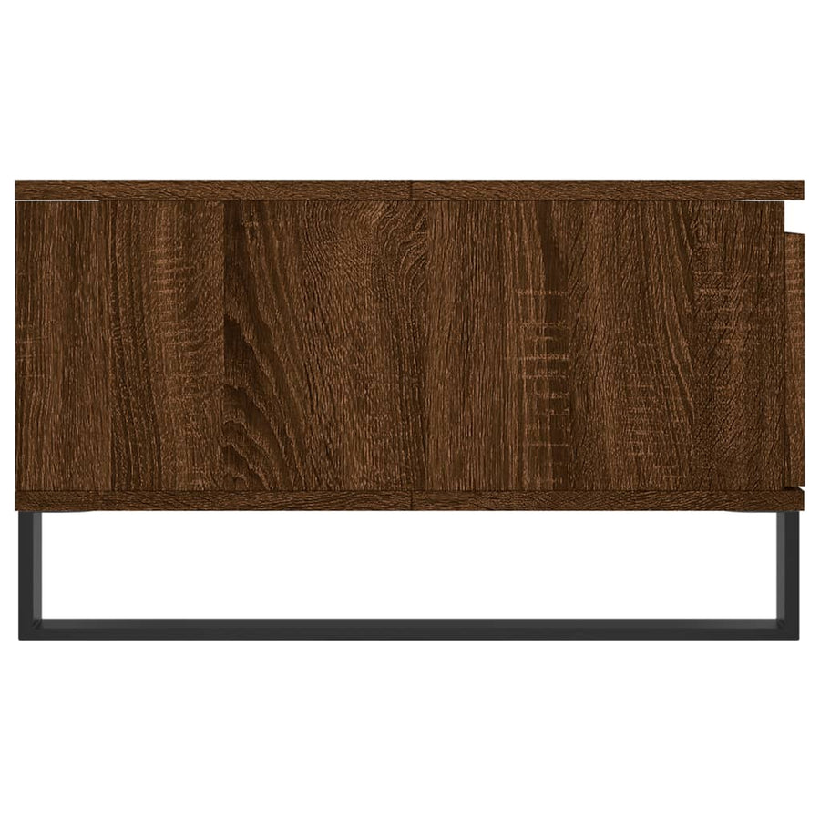 Salontafel 90X60X35 Cm Bewerkt Hout Bruin Eikenkleur Bruineiken