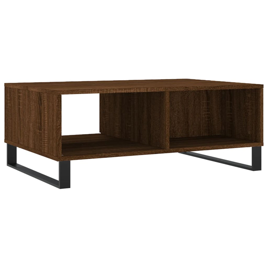 Salontafel 90X60X35 Cm Bewerkt Hout Bruin Eikenkleur Bruineiken