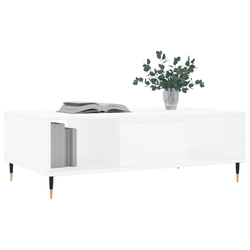Salontafel 04X60X35 Cm Bewerkt Hout Wit