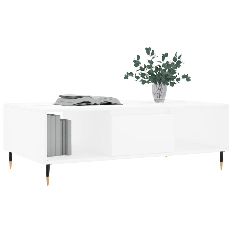 Salontafel 04X60X35 Cm Bewerkt Hout Wit