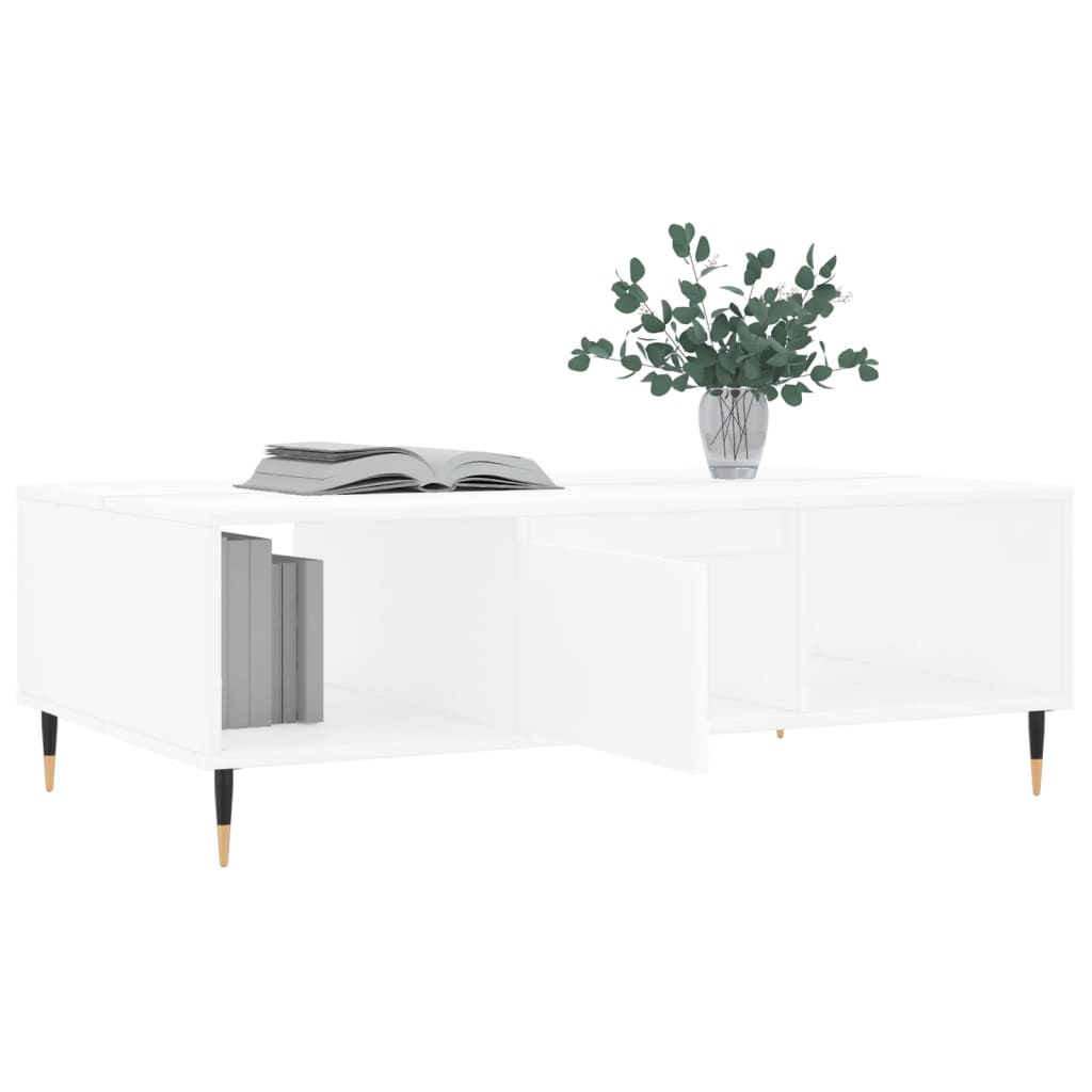 Salontafel 04X60X35 Cm Bewerkt Hout Wit