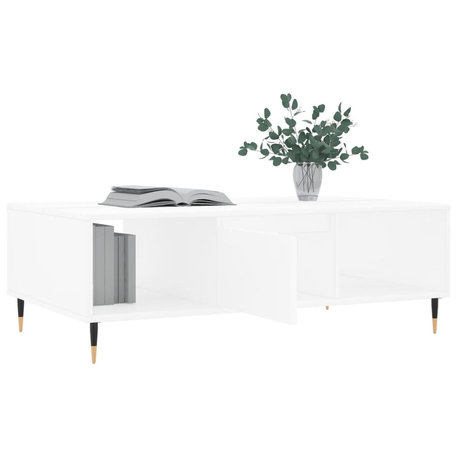 Salontafel 04X60X35 Cm Bewerkt Hout Wit