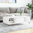 Coffee table 104x60x35 cm engineered wood white
