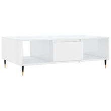 Salontafel 04X60X35 Cm Bewerkt Hout Hoogglans wit