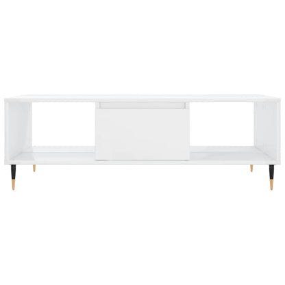 Salontafel 04X60X35 Cm Bewerkt Hout Hoogglans wit