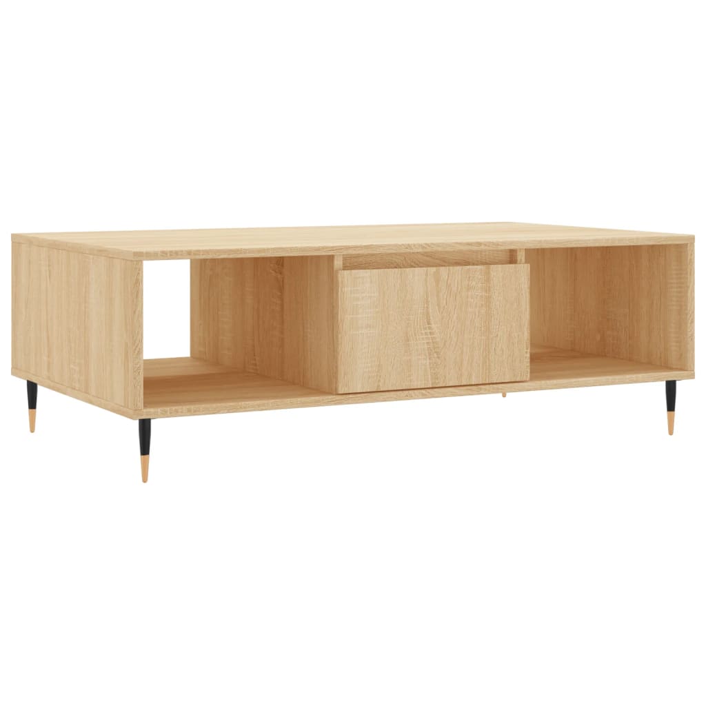 Salontafel 04X60X35 Cm Bewerkt Hout Kleurig Sonoma eiken