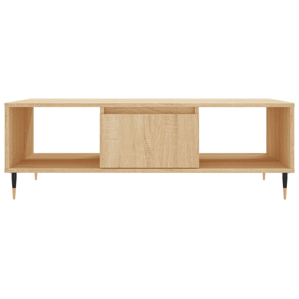 Salontafel 04X60X35 Cm Bewerkt Hout Kleurig Sonoma eiken