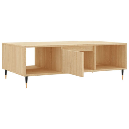 Salontafel 04X60X35 Cm Bewerkt Hout Kleurig Sonoma eiken