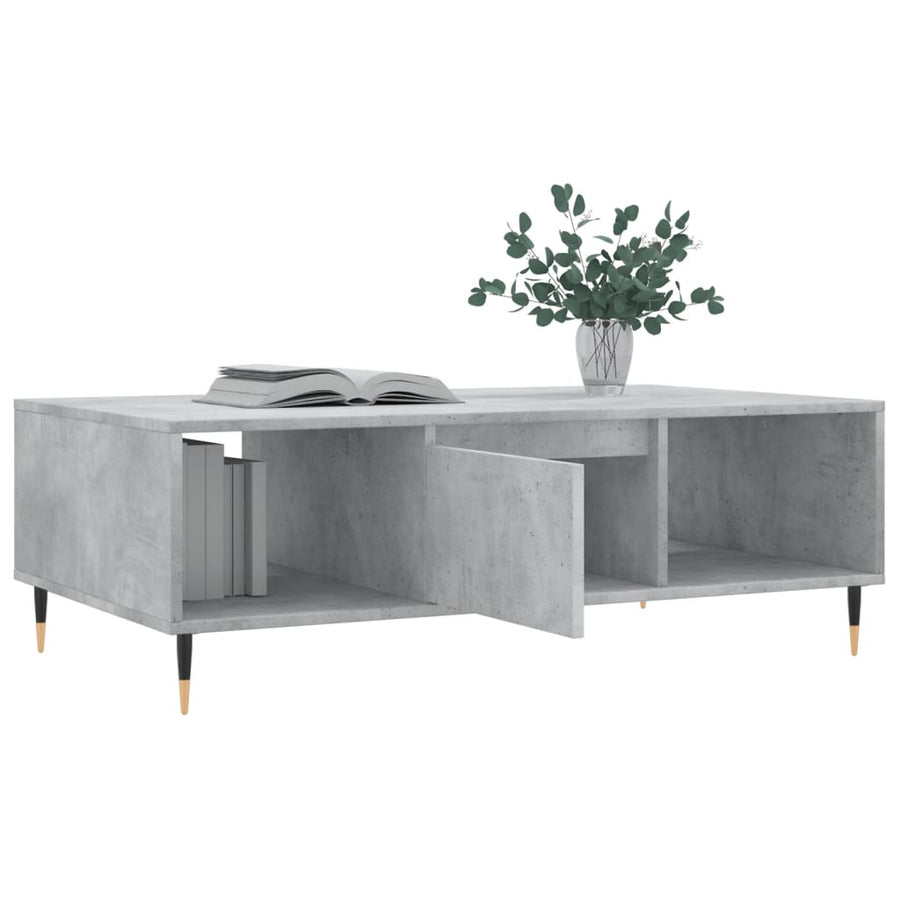Salontafel 04X60X35 Cm Bewerkt Hout Betongrijs