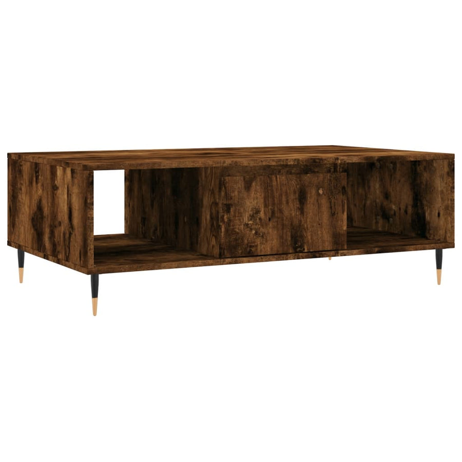 Salontafel 04X60X35 Cm Bewerkt Hout Kleurig Gerookt eiken