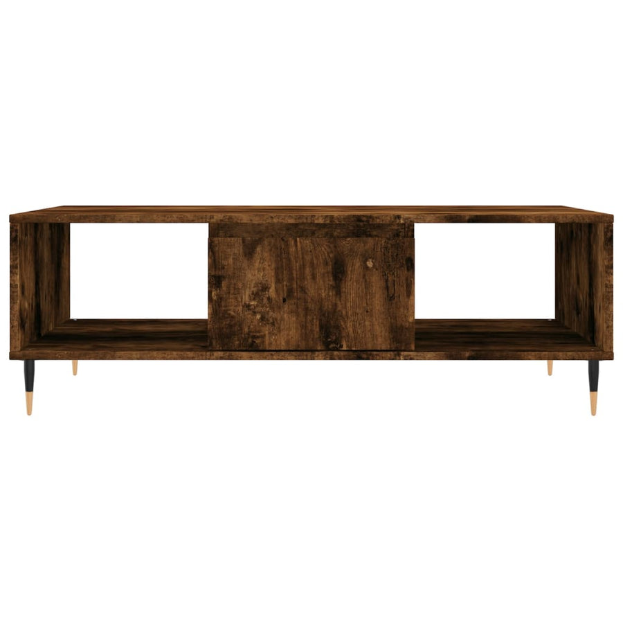 Salontafel 04X60X35 Cm Bewerkt Hout Kleurig Gerookt eiken