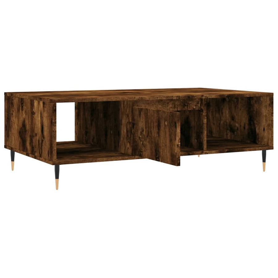 Salontafel 04X60X35 Cm Bewerkt Hout Kleurig Gerookt eiken