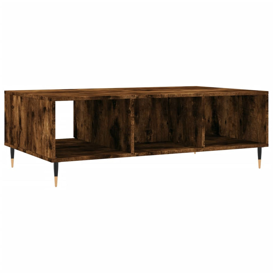 Salontafel 04X60X35 Cm Bewerkt Hout Kleurig Gerookt eiken