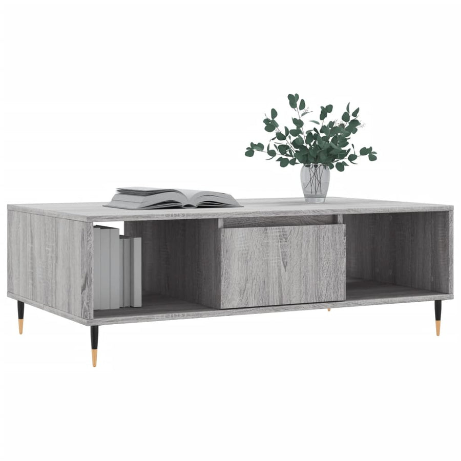 Salontafel 04X60X35 Cm Bewerkt Hout Grijs sonoma