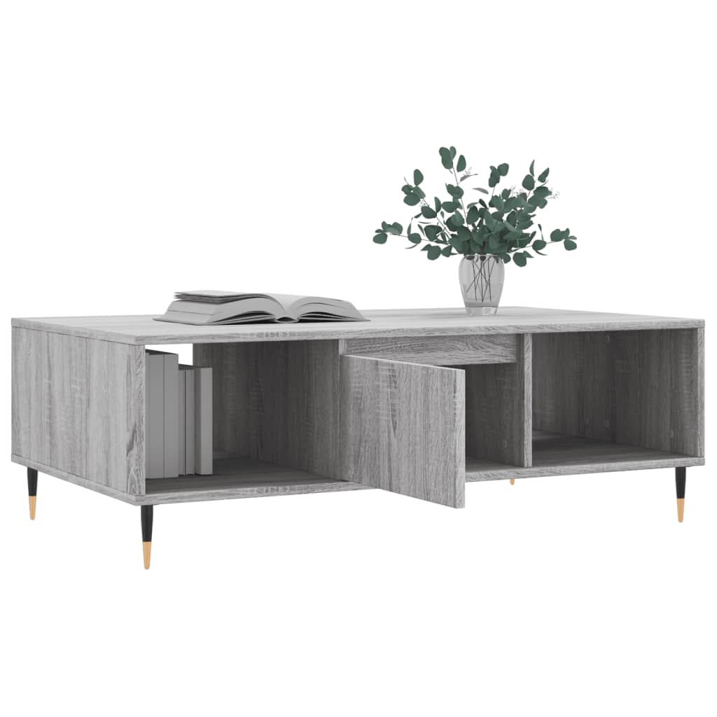 Salontafel 04X60X35 Cm Bewerkt Hout Grijs sonoma
