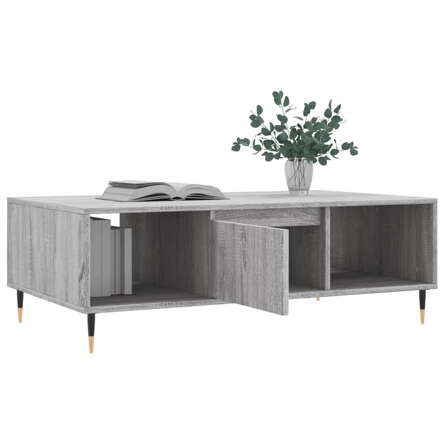 Salontafel 04X60X35 Cm Bewerkt Hout Grijs sonoma