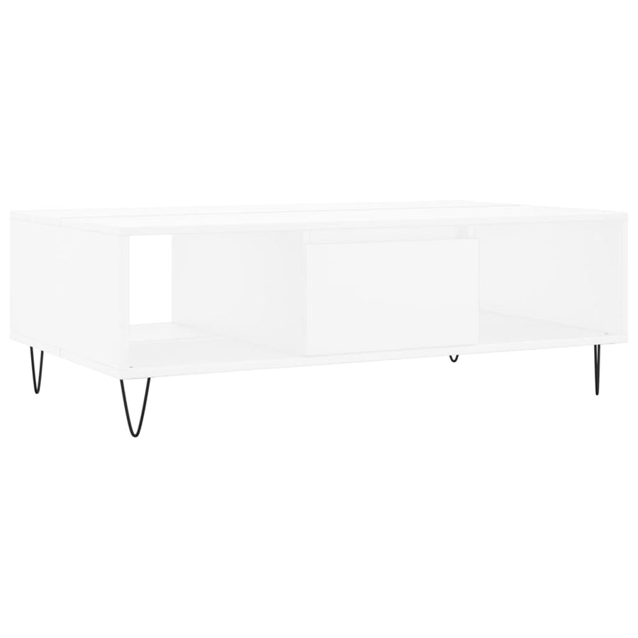 Salontafel 04X60X35 Cm Bewerkt Hout Wit
