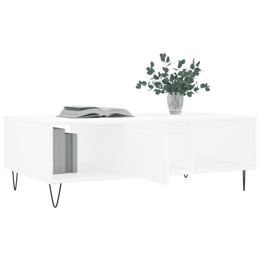 Salontafel 04X60X35 Cm Bewerkt Hout Wit