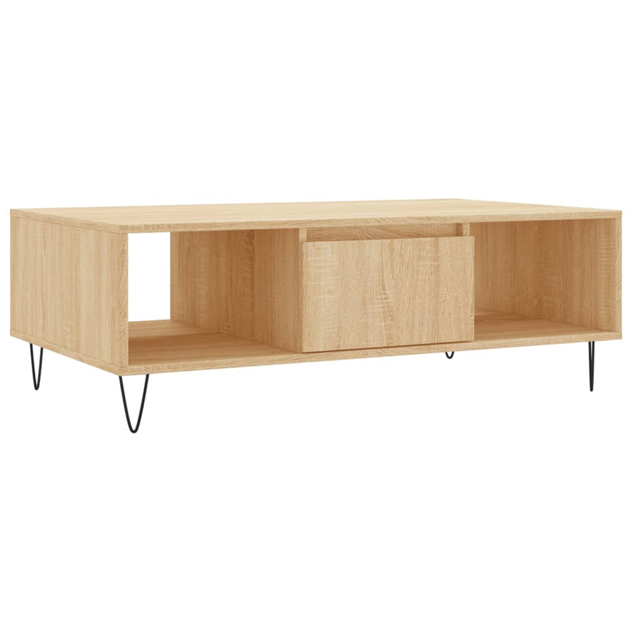 Salontafel 04X60X35 Cm Bewerkt Hout Kleurig Sonoma eiken