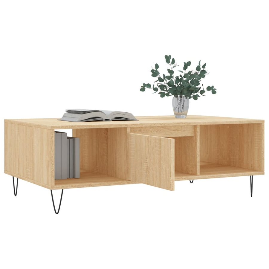 Salontafel 04X60X35 Cm Bewerkt Hout Kleurig Sonoma eiken