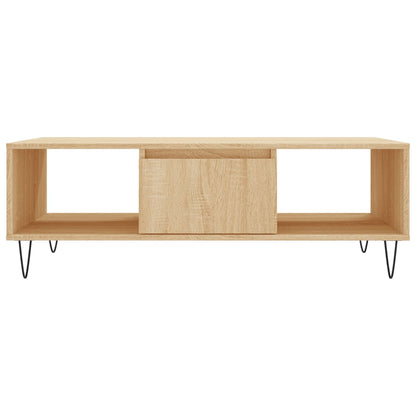 Salontafel 04X60X35 Cm Bewerkt Hout Kleurig Sonoma eiken