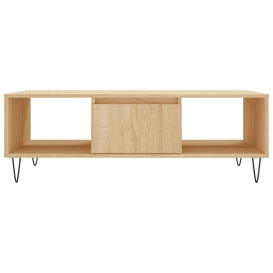 Salontafel 04X60X35 Cm Bewerkt Hout Kleurig Sonoma eiken