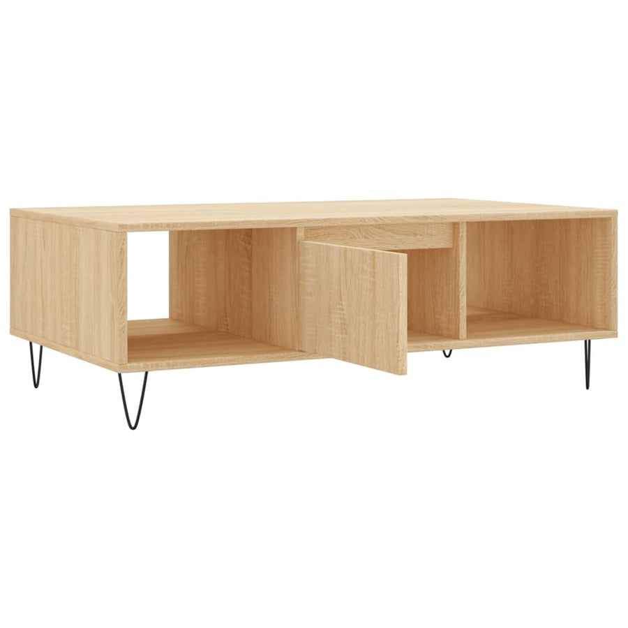 Salontafel 04X60X35 Cm Bewerkt Hout Kleurig Sonoma eiken