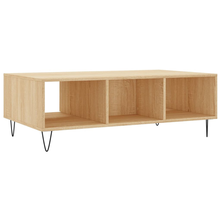 Salontafel 04X60X35 Cm Bewerkt Hout Kleurig Sonoma eiken