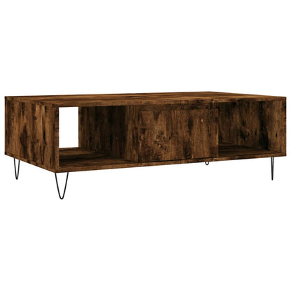 Salontafel 04X60X35 Cm Bewerkt Hout Kleurig Gerookt eiken