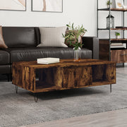 Salontafel 104x60x35 cm bewerkt hout gerookt eiken